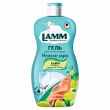 Средство для мытья посуды Lamm лайм + листья мяты  450мл Средство для мытья посуды Lamm лайм + листья мяты  450мл